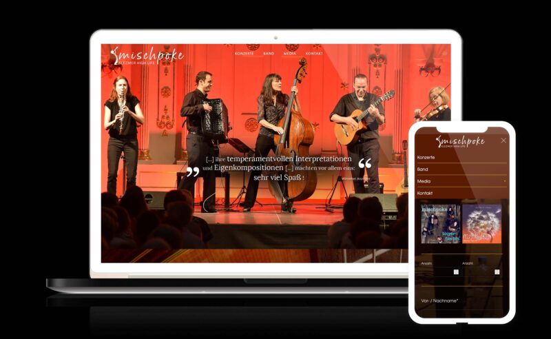 Webdesign Klezmer Band | LAKRIZZ Design & Webentwicklung von Jana Wiescholek