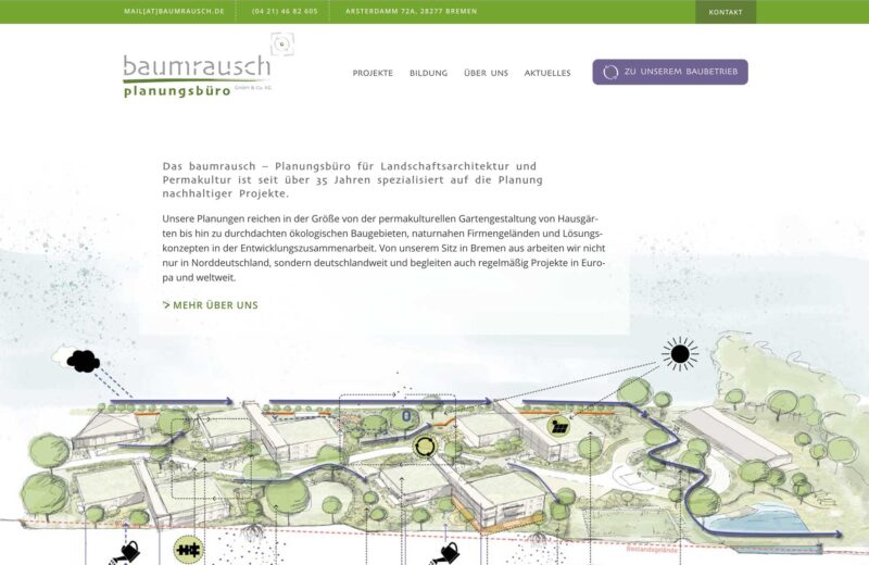 Webdesign Landschaftsarchitektur Planungsbüro Bremen - LAKRIZZ Design Jana Wiescholek