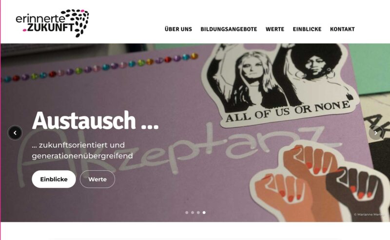 Webdesign Bildungsprojekte - Erinnerte Zukunft / LAKRIZZ